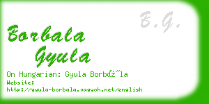 borbala gyula business card